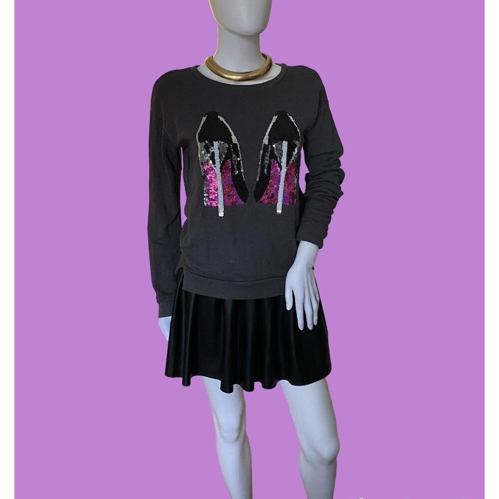 Vintage Juicy Couture Sequin Pumps High Heels Top Shirt